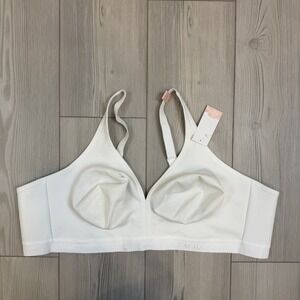 NWT Cacique Lane Bryant Unlined Full Coverage No Wire Bra Women's 50C White